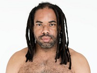 Portrait of an African American man with braids