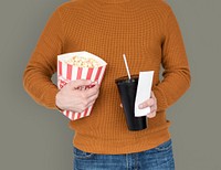 Popcorn Drinks Soda Movie Ticket Theater Leisure Activity