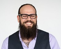 Portrait of a big bearded man