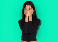 Women Hands Covering Face Studio