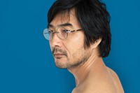 Asian Man Bare Chested Shoot