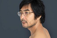 Asian Man Bare Chested Shoot