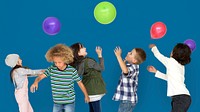 Children Smiling Happiness Playing Balloon