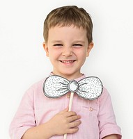 Little Boy Smiling Happiness Playful Bow tie