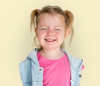 Little GIrl Smiling Happiness Playful Twintail Hairstyle