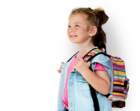Little GIrl Smiling Happiness Traveling Bag