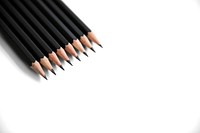 Pencils Lined Up Layer Isolated Background