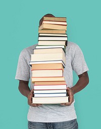 African Man Carrying Textbook School Education