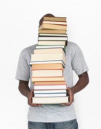 African Man Carrying Textbook School Education