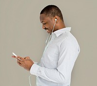 African Descent Man Listening Music