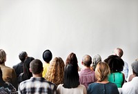 White board view from the back of an audience