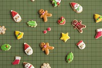 Gingerbread Christmas Decorated Cookies