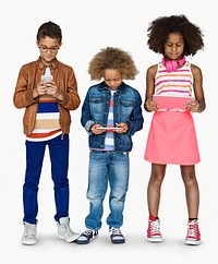 Kids using their digital devices