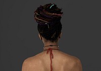 African Descent Woman Back View