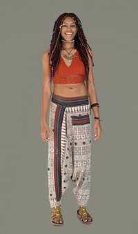 African Descent Female Standing Smiling