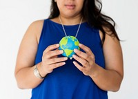 Woman Hands Hold Earth Environment