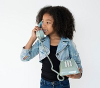 Girl Usong Telephone Communication Talking