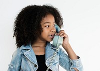Girl Usong Telephone Communication Talking