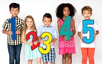 Kids Holding Symbol Number Icon