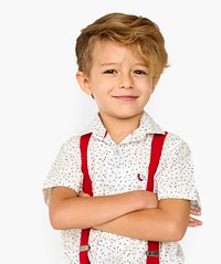 Little Boy Smiling Happiness Studio Portrait