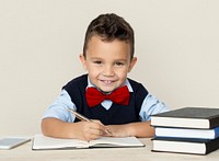 Little Boy Studious Smart Smile