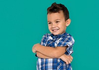 Little Boy Folding Arms Smiling