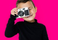 Little Boy Camera Taking Photo