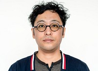 Worldface-Japanese guy in a white background