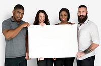 Group of People Holding Placard Concept