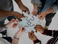 People Jigsaw Puzzle Together Partnership Teamwork