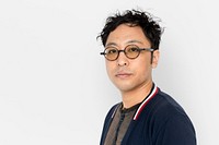 Asian Man Studio Shoot Lifestyle Isolated