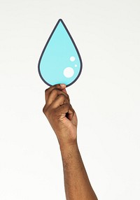 Hand Water Drop Sign Icon Holding