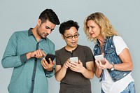 Adults Using Smart Phone Sharing