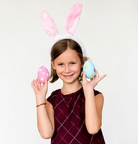 Kid Holding Easter Egg and Holding and Celebration