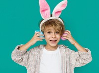 Boy Smiling Easter Holiday Concept