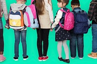 Group of students holding hand back to school