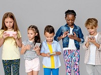Children are using their smartphone