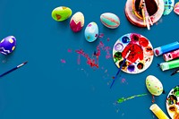 An easter colorful eggs painted