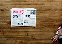 Career Hiring Job Announcement on Newspaper
