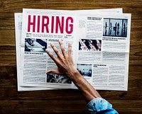 Career Hiring Announcment on Newspaper
