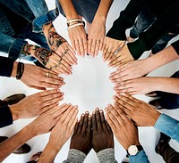 Diverse People Hands Together Partnership