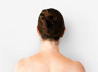 Caucasian Woman in a Back View