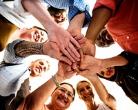 Diverse People Together Teamwork Partnership