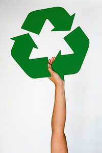 Hand Hold Show Recyclable Symbol