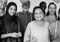 Group of Diverse People with Party Balloons