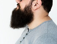 Portrait of a large bearded man