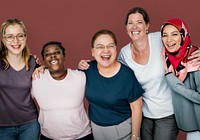 Diversity Group of Women Happiness Studio Portrait