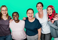 Diversity Group of Women Happiness Studio Portrait