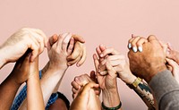 Group of Diverse People Hands Together Teamwork Cooperation