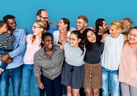 Diverse Group of People Together Studio Portrait